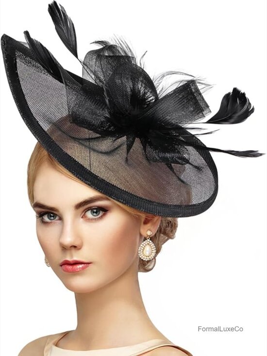Classic Derby Fascinator Hat with Hair Clip for Tea Party and Races main image 4